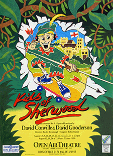 Leaflet front, play for children 'Kids of Sherwood'